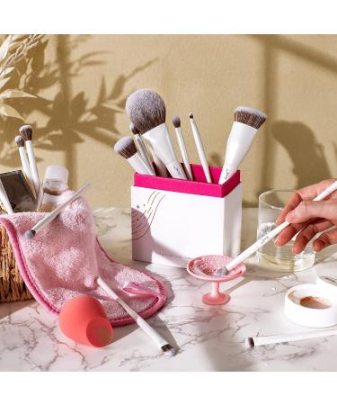 Jessup 14pcs Highend Makeup Brushes Set - Foundation Concealer Blush Contour Powder Eye Brush Makeup Sponge Cleaner Towel | Pearl White T333 - Buy Online on SooperMarket.com