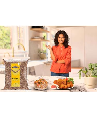 Rani Kala Chana 128oz (8lbs) | All Natural, Gluten Friendly & Non-GMO | Vegan & Kosher | Indian Origin 3.63kg Bulk Chickpeas Pack - Buy Online on SooperMarket.com
