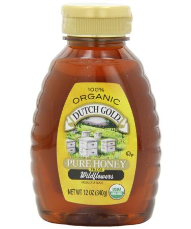 Dutch Gold Honey Organic Squeeze, 12-Ounce (Pack of 3)