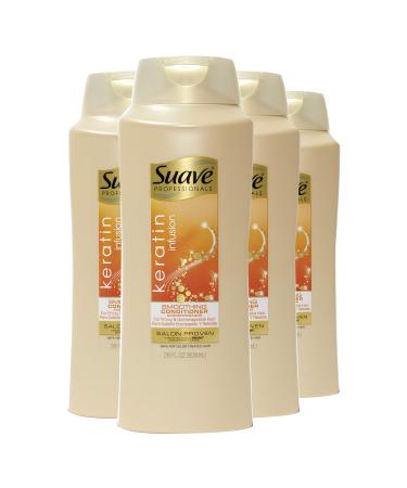 Suave Professionals Smoothing Shampoo (2 count) and Conditioner (2 count) Keratin Infusion 28 oz