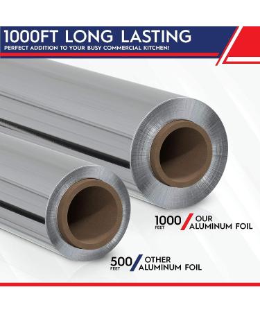 Ox Plastics 12x1000 Feet Premium Aluminum Foil - Industrial Strength for Food Service & Home Use - Buy Online on SooperMarket.com