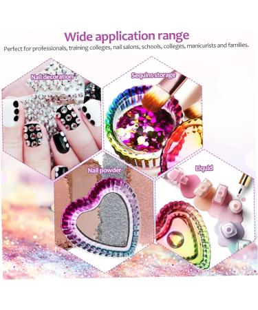 Beavorty 10 Pcs colorful crystal cup acrylic nails glass storage bowl glass bowls monomer dishes with lids nail art cup colored glass monomer acrylic nail liquid nail brush manicure - Buy Online on SooperMarket.com