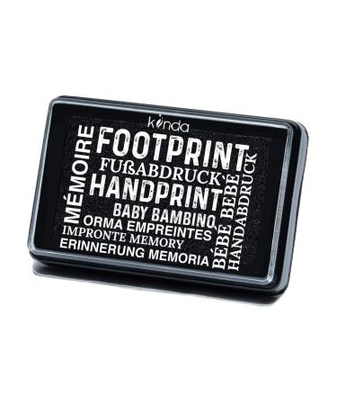 kiinda baby footprint handprint reusable ink pads easy to wash off black