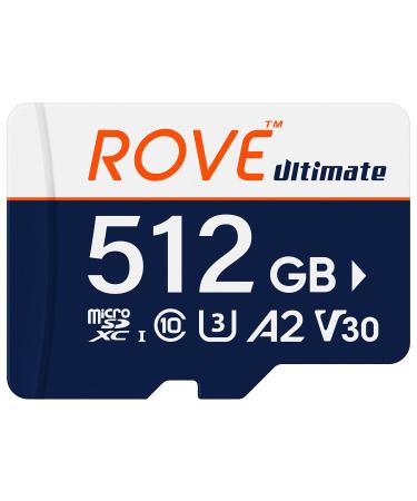 ROVE Ultimate Micro SD Card microSDXC 512GB Memory Card with USB 3.2 Type C Card Reader 170MB/s C10, U3, V30, 4K, A2 for Dash Cam, Android Smart Phones, Tablets, Games
