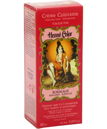 Henne Color Burgundy Henna Hair Colouring Cream 90ml - Bordeaux | Vibrant & Natural Hair Dye - Buy Online on SooperMarket.com