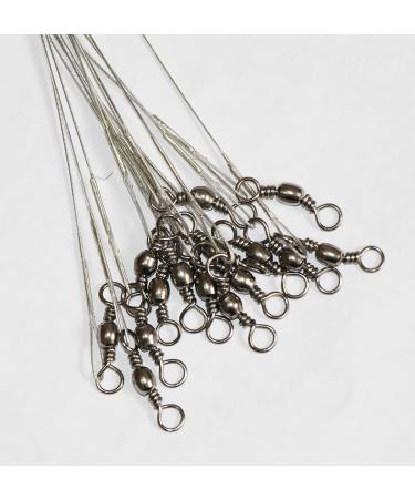 20pcs Baitholder Fishing Hook Rigs with Nylon Coated Wire Leader and Swivel 6.5inch - Buy Online on SooperMarket.com
