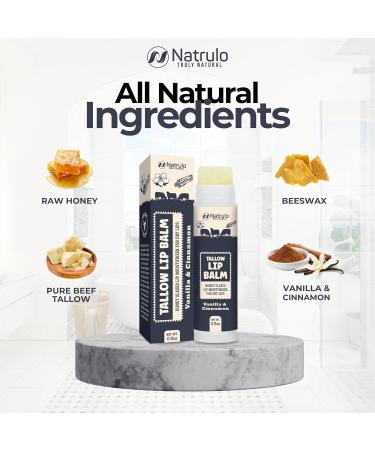 Beef Tallow Lip Balm | Natural Hydrating Chapstick | Grass-Fed Bison Tallow Moisturizer | Soothes Chapped Lips & Sensitive Skin | Made in the USA - Buy Online on SooperMarket.com