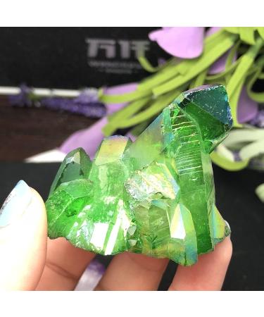 Home Decoration 2pcs Aura Crystal Cluster Angel Aura Titanium Quartz Crystal Stunning Rainbow Specimen Minerals s FUZEGRDLI - Buy Online on SooperMarket.com