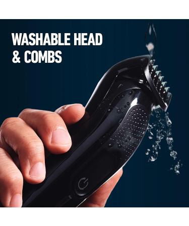 King C. Gillette Cordless Beard Trimmer Kit for Men - Lifetime Sharp Blades, 3 Combs, UK Plug - Gifts for Men - Buy Online on SooperMarket.com