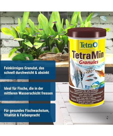 Tetramine Granules - Slowly Sinking Fish Feed for Middle Layer Aquarium Fish - 1L Can (1 Pack) - Buy Online on SooperMarket.com
