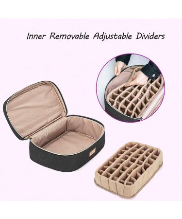 CURMIO Essential Oil Storage Case - 40 Bottle Organizer with 2 Detachable Pouches and Handle, Black (Bag Only) - Buy Online on SooperMarket.com