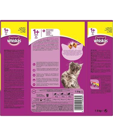 Whiskas Dry Adult 1 + with Chicken 1 9 Kg - Buy Online on SooperMarket.com