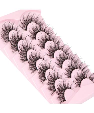 Geeneiya Wispy Mink Lashes Multipack - 7 Pairs 18mm Long Strip Lashes for Natural Volume & Fluffy False Eyelashes with Cat Eye Fairy Look - Buy Online on SooperMarket.com