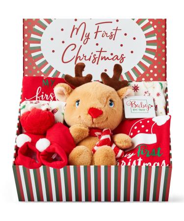 Baby's First Christmas - 1st Christmas Baby Hamper My First Christmas Baby Boy and Girl - Babies First Christmas Hamper New Mum Christmas Gifts Choice - Celebrating My First Christmas Small