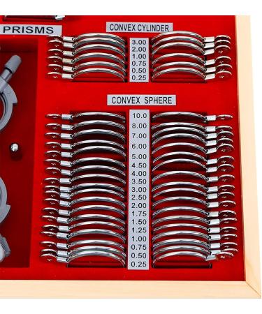 104pcs Optometry Trial Lens Set - Metal Rim Test Lenses & Aluminum Box - Essential Optical Equipment for Eye Care - Buy Online on SooperMarket.com