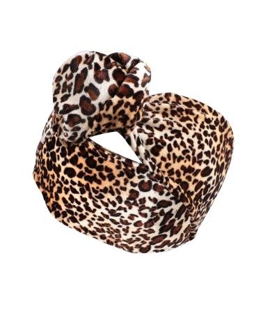 zalati Headband Wide Turban Hair band with Animal Print Knotted Head Wraps for Fashion Hair Accessories