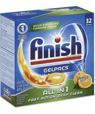 Reckitt Benckiser Finish Dish Detergent - Orange 1.3oz (32/BX) | International Shipping Available - Buy Online on SooperMarket.com