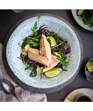 Shines Wild Yellowfin Tinned Tuna in Olive Oil - 12 x 111g Cans - Low Carb & High Protein Canned Tuna - Ideal for Keto Diet - Hand Filleted - High in Omega 3 - Gluten Free - Buy Online on SooperMarket.com