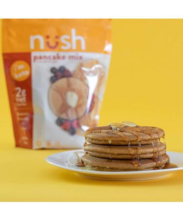 Nush Foods Keto Pancake Mix (2-Pack) - Original Flax Gluten-Free Grain Free Paleo Diabetic Friendly Snack - No Sugar Added Low Carb Healthy Option - 12.3 oz - Buy Online on SooperMarket.com