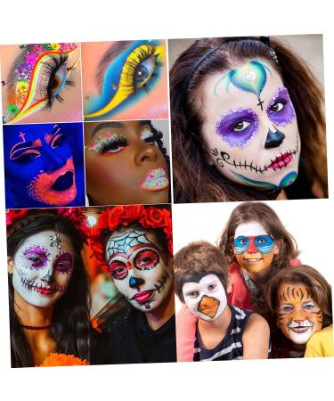 KALLORY 6pcs Fluorescent Eyeliner Waterproof Eyeliner Pencil Halloween Face Body Neon Paints Portable Makeup - Buy Online on SooperMarket.com