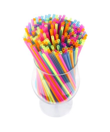 300 Cocktail Bar Straws for Drinks - Coffee Stirrers Plastic - Drink Stirrers - Short Coffee Stir Straws - Neon Mini Bar Cocktail Straws