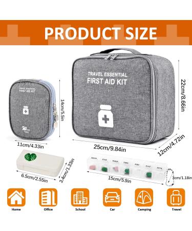 Shop Wugu 2stk Portable Medication Bag - Moisture-Resistant Travel Pharmacy Bag with Tablet Boxes for School Camping & Hiking - Buy Online on SooperMarket.com
