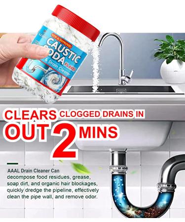 Buy Pure Caustic Soda Drain Cleaner Flakes 420GM | Powerful Chimney Cleaner for Deep Cleaning - Buy Online on SooperMarket.com