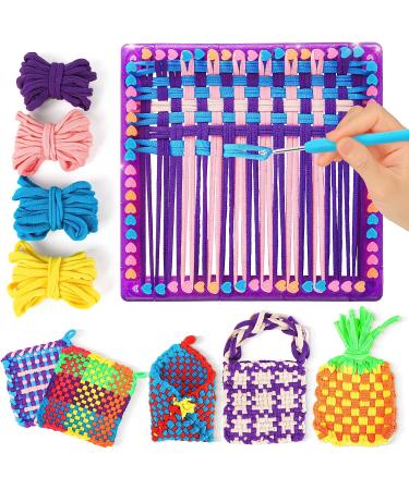 DAI Weaving Loom Kit for Kids and Adults - Potholder Loops Toys - Beginners Knitting Set with Metal Crochet Hooks - Ages 6-12 - Buy Online on SooperMarket.com
