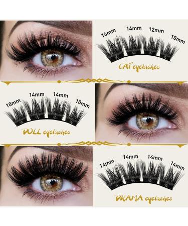 D Curl 10mm Volume Cluster Lashes B&Q 72 Clusters | Soft DIY Wispy Eyelash Extensions - D-10mm B37 - Buy Online on SooperMarket.com