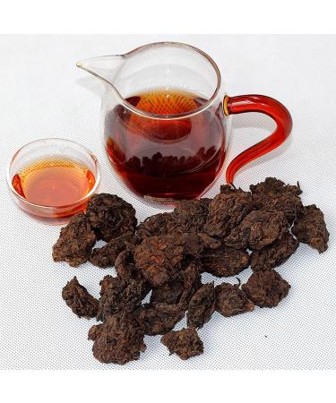 Oriarm Yunnan Ripe Pu Erh Tea Lao Cha Tou - Ripened Aged Puerh Old Tea Nuggets - Chinese Shu Puer Tea 100g Ziplock Resealable Bag Puerh Old Tea Nuggets 100g - Buy Online on SooperMarket.com