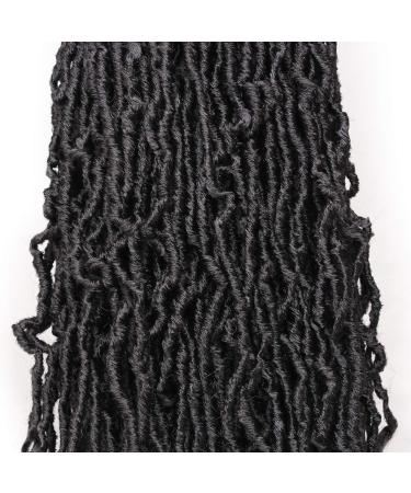 Leeven 24 Inch Goddess Faux Locs Crochet Hair 6 Packs - Long Soft Locs Braiding Hair with Curly Ends - Natural Black Synthetic Bohemian Locs Extensions for Women - Buy Online on SooperMarket.com