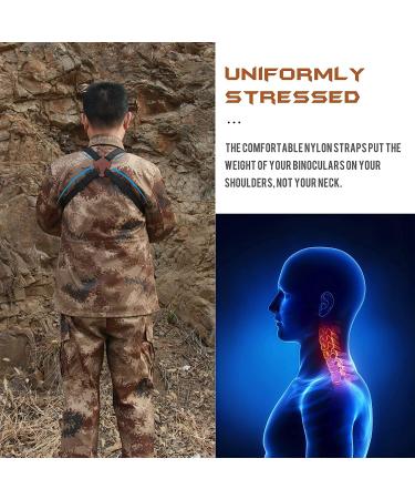 X-shaped Binocular Harness Strap for Birding, Hunting, Hiking - Lightweight & Comfortable - Buy Online on SooperMarket.com
