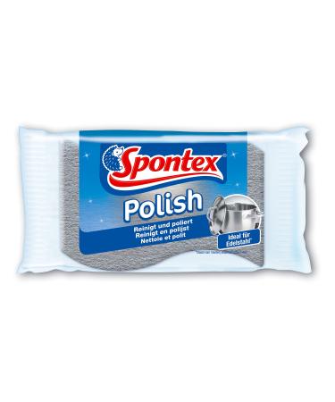 Spontex Polish stainless steel cleaner - scouring pad ideal for stainless steel pots 1 piece (1 pack) Polish
