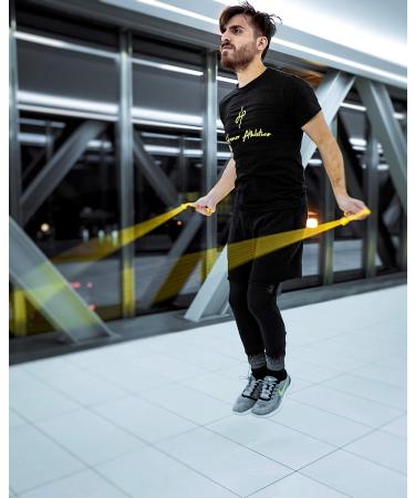 Honor Athletics Speed Rope - Adjustable 10ft Skipping Rope for Double Under, Boxing, MMA, Cardio Fitness Training - Yellow - Buy Online on SooperMarket.com