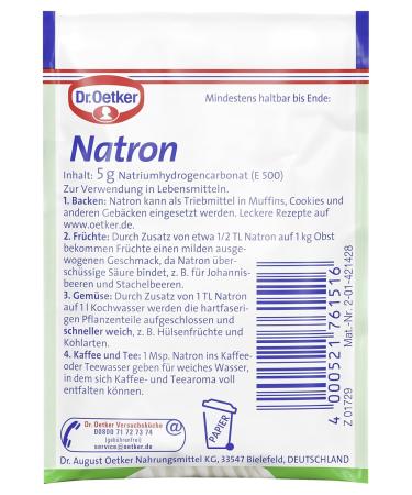Buy Dr. Oetker Natron 8 Pack - Versatile Sodium Hydrogen Carbonate for Baking & Deacidifying - Vegan-Friendly International Shipping - Buy Online on SooperMarket.com