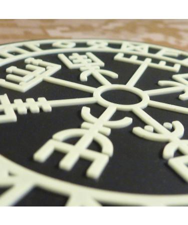 Glow Dark Vegvisir Viking Compass Norse Rune Morale Patch - 3D PVC Rubber Fastener - Buy Online on SooperMarket.com