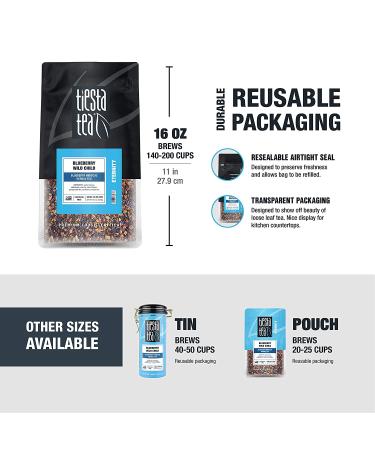 Tiesta Tea Premium Loose Leaf Blueberry Wild Child - Caffeine Free 16oz - Buy Online on SooperMarket.com