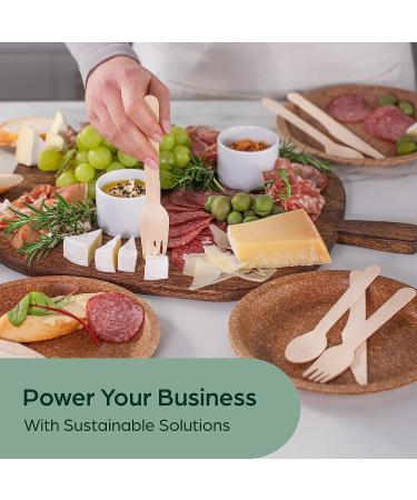 360-Piece Wooden Compostable Utensils Set | Eco-Friendly Biodegradable Cutlery for Parties | Sturdy Disposable Wood Forks, Spoons, and Knives - Buy Online on SooperMarket.com