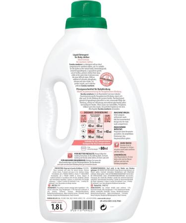 Eureka Newborn Liquid Detergent 1.8L - 94% Natural Ingredients for Newborn Clothes - Buy Online on SooperMarket.com