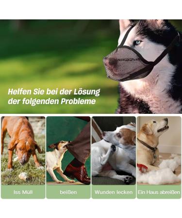 Professional Dog Muzzle - Breathable Adjustable Network for Medium & Large Dogs | Prevent Biting Chewing & Barking - Buy Online on SooperMarket.com