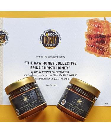 Award Winning Pure Spina Christi Honey (Gold Award at The London Honey Awards 2021). Single Origin Honey from The Raw Honey Collective - 240g - Buy Online on SooperMarket.com