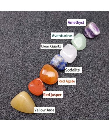Crystal TOME Set of 14 Pcs Chakra Crystal Point Wands 1.3" Energy Crystal Stones Kit Polished Tumbled Stones Decor-Lapis Lazuli/Amethyst/Clear Quartz/Rose Quartz/Sodalite/Green Aventurine/Red Agate Healing Crystals Set (7+7Pcs) - Buy Online on SooperMarket.com