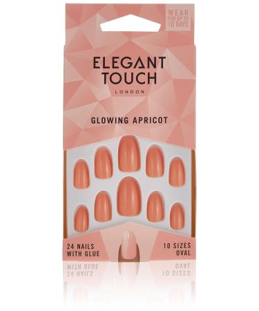 Elegant Touch Core Colour Glowing Apricot Nail Design Apricot 24 Count (Pack of 1)