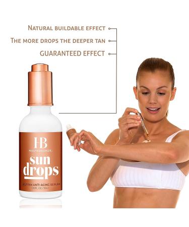 HauteBronze Sun Drops Self Tan Anti-Aging Serum - 50ml for All Skin Tones - Buy Online on SooperMarket.com