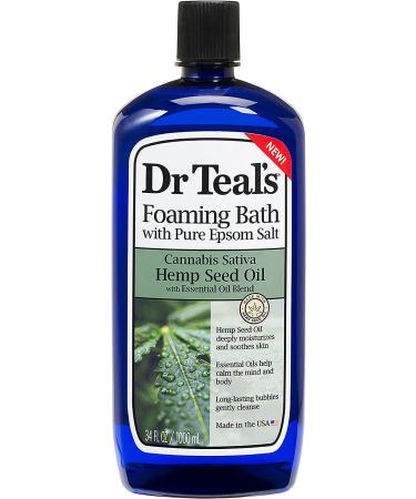 Dr Teal's Hemp Seed Oil Epsom Salt Soak 3 LBS + Foaming Bath 34 FL OZ Bundle - Buy Online on SooperMarket.com