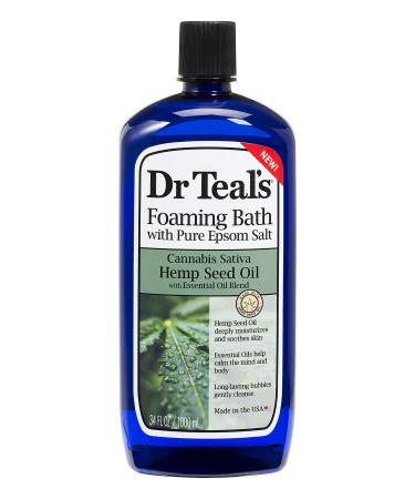 Pure Epsom Teals Foaming Bath Salt, Hemp Seed Oil, 34 fl oz