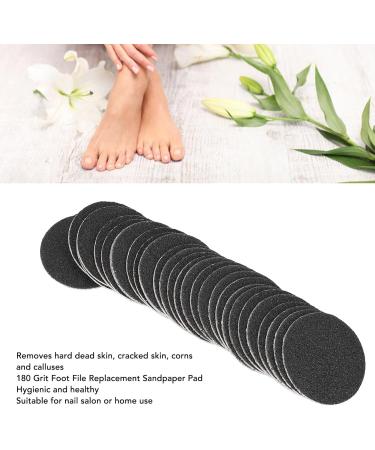 Electric Foot File Discs Foot File Replacement Sandpaper Pad 180 Grit Dead Skin Removal Replaceable Self-Adhesive Pedicure Tool Black for - Buy Online on SooperMarket.com