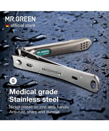 MR.GREEN Curved Blade Nail Clippers - Stainless Steel Manicure Scissors for Fingernails and Pedicures (Medium) - Buy Online on SooperMarket.com