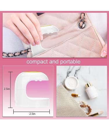 MEKK Mini UV Gel Nail Lamp 18W LCD Type-C Professional Nail Dryer - White - Buy Online on SooperMarket.com