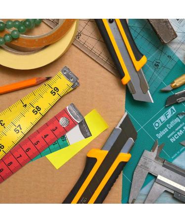 Soft Multicolor Tape Measure Set for Body Sewing and Craft - 60-inch/150-cm Dual Sided Measuring Tape with Snap Button Closure - Buy Online on SooperMarket.com